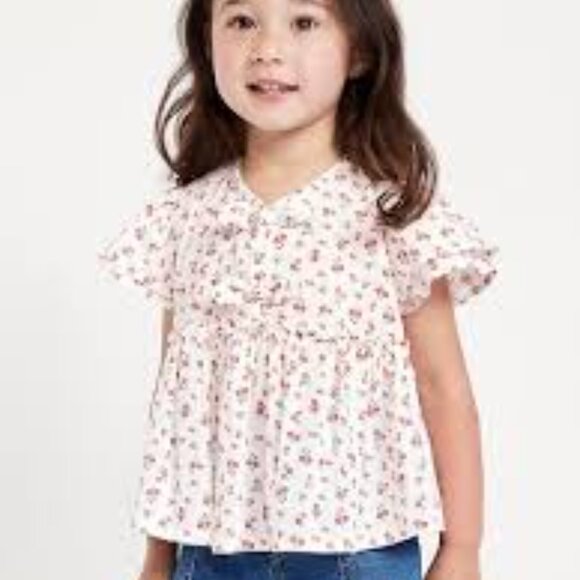 Old Navy Other - Old Navy Short-Sleeve Ruffled Bow Top for Toddler Girls 3T Gently worn